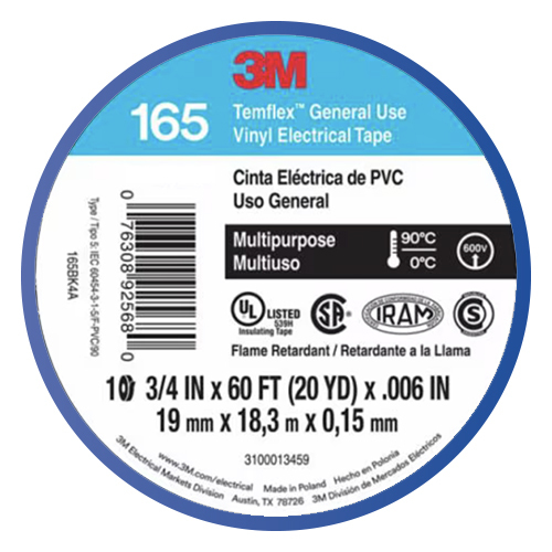 3M TEMFLEX BLUE ELECTRICAL TAPE