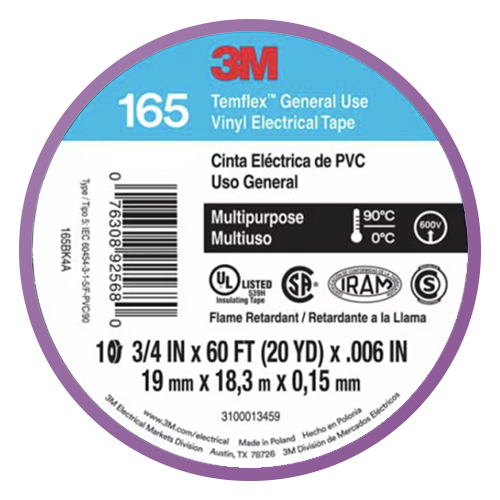 3M TEMFLEX PURPLE ELECTRICAL TAPE