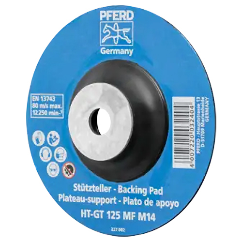 FIBER DISC BACKING PAD, TEMPERATURE RESISTANT, HARD, 5" DIA, 5/8-11 NUT