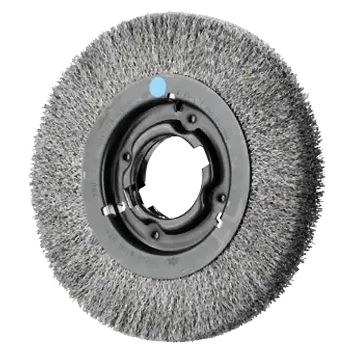 8" CRIMPED WIRE WHEEL - MEDIUM FACE - .012 SS WIRE, 2" KEYED A.H.