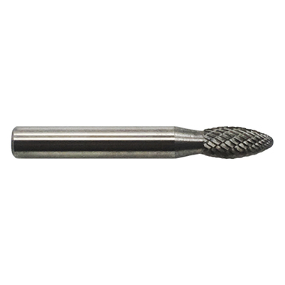 #1 FLAME SHAPED, CARBIDE BUR DOUBLE CUT