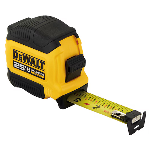 DEWALT 25 FT COMPACT MAGNETIC TAPE MEASURE