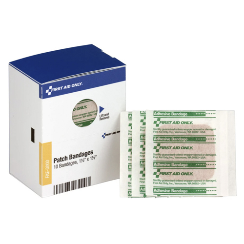 SMART COMPLIANCE REFILL 1.5"X1.5" PLASTIC BANDAGES, 10/BOX