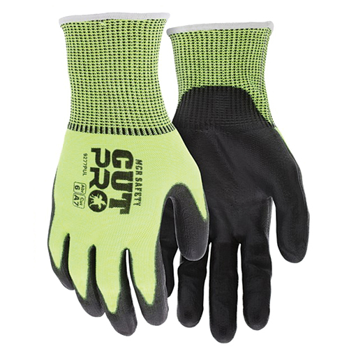 MCR SAFETY CUT PRO 13-GAUGE HI-VIS NITRILE FOAM PU COATED CUT RESISTANT<p>SMALL</p>