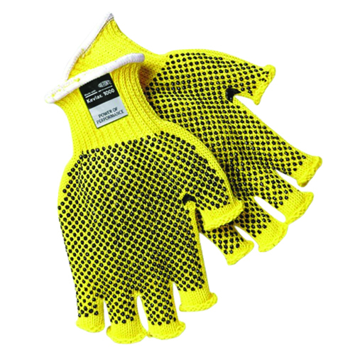 CUTPRO 7 GAUGE KEVLAR FINGERLESS CUT RESISTANT WORK GLOVES MEDIUM, CUT A2, ABR 2 - MEDIUM