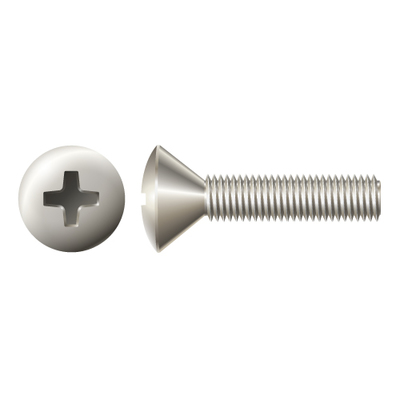 M8-1.25 X 35 OVAL PHIL MACHINE SCREW  A2 STAINLESS