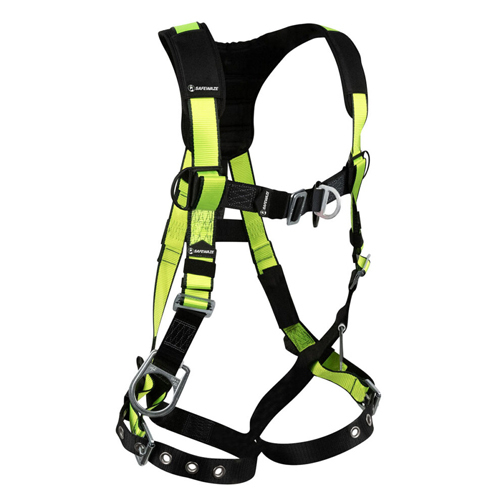 SAFEWAZE PRO FRONT D-RING FULL BODY HARNESS: 3D, MB CHEST, FD, TB LEGS L/XL