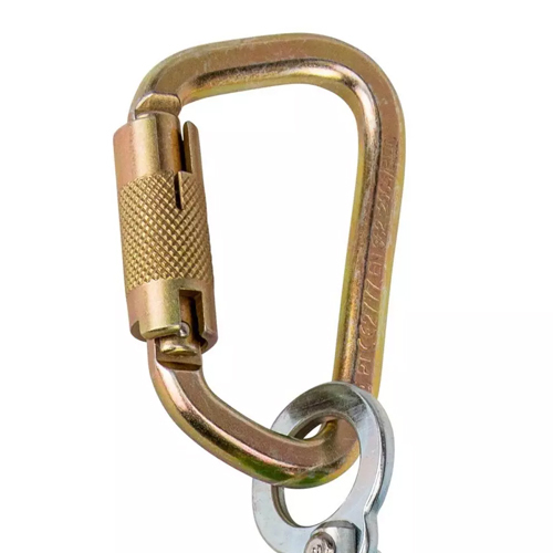 SAFEWAZE LATITUDE 6' SINGLE WEB SRL: CARABINER, ALUMINUM SNAP HOOK