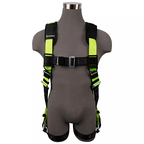 SAFEWAZE PRO REFLECTIVE FULL BODY HARNESS: 1D, MB CHEST, TB LEGS<p>S/M</p>