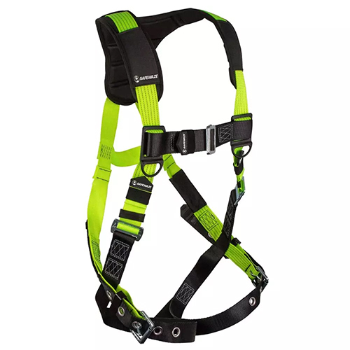 SAFEWAZE PRO REFLECTIVE FULL BODY HARNESS: 1D, MB CHEST, TB LEGS<p>S/M</p>