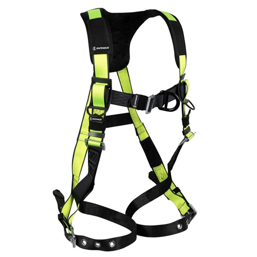 SAFEWAZE PRO FRONT D-RING FULL BODY HARNESS: 1D, MB CHEST, FD, TB LEGS