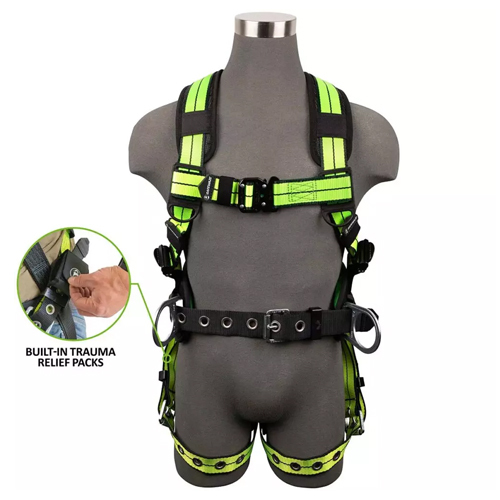 PRO+ CONSTRUCTION HARNESS: 3D, QC CHEST, TB LEGS, INTEGRATED TRAUMA RELIEF<p>X-LARGE</p>