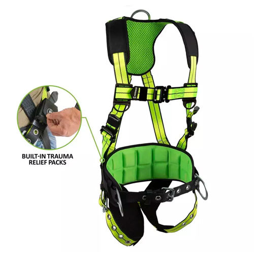 PRO+ CONSTRUCTION HARNESS: 3D, QC CHEST, TB LEGS, INTEGRATED TRAUMA RELIEF<p>X-LARGE</p>