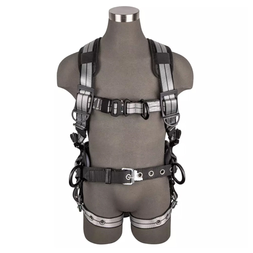 SAFEWAZE PRO+ SLATE CONSTRUCTION HARNESS: ALU 3D, ALU QC CHEST, ALU FD, TB LEGS<p>LARGE</p>