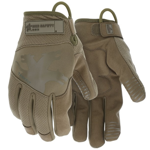 MCR SAFETY MECHANICS GLOVES TAN SYNTHETIC LEATHER PALM  <p>MEDIUM</p>