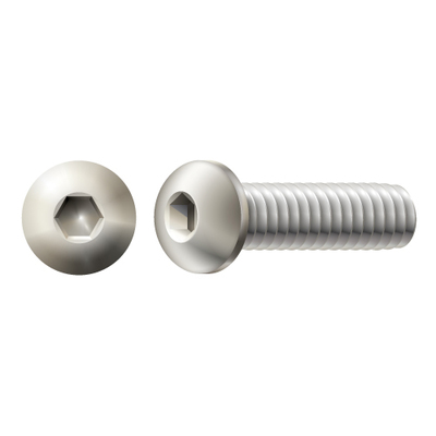 #8-32 X 5/16" BUTTON SOC CAP SCREW 18-8 STAINLESS