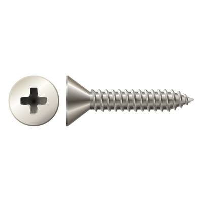 #14 X 5/8" FLAT PHIL TAPPING SCREW 18-8 STAINLESS