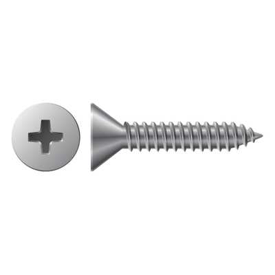 #4 X 1/2" FLAT PHIL TAPPING SCREW - ZINC