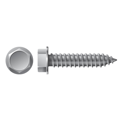 #10 X 1-1/4" HEX WASHER HEAD TAPPING SCREW ZINC