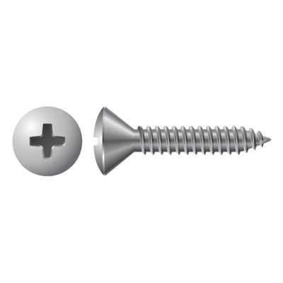 #4 X 5/8" OVAL PHIL TAPPING SCREW - ZINC