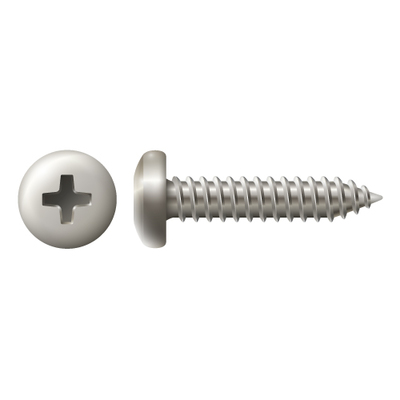 #14 X 2” PAN HEAD PHILLIPS DRIVE TAPPING SCREW - 18-8 STAINLESS