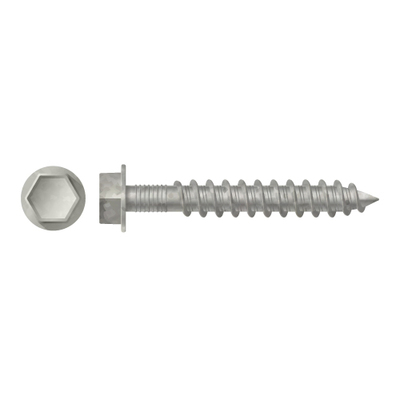 1/4" X 2-1/4" HEX WASHER HEAD  TAPCON SCREW 410 STAINLESS