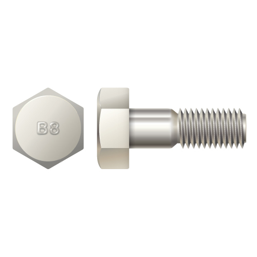 1/2"-13 X 2" HEAVY HEX CAP SCREW - ASTM A193 B8 304 STAINLESS