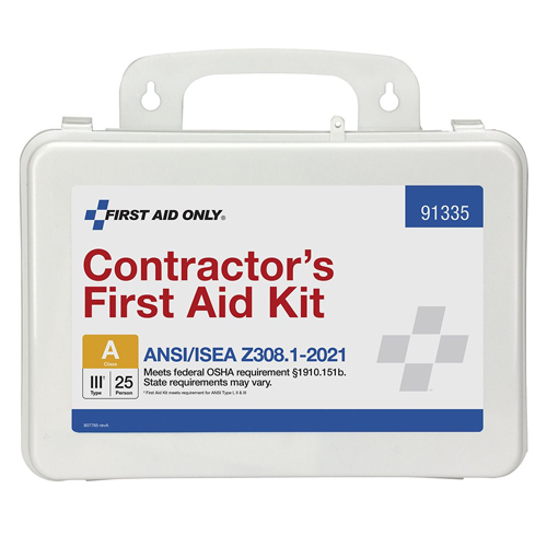 50 PERSON CONTRACTOR ANSI B+ FIRST AID KIT, METAL CASE, TYPE III