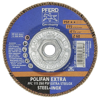 4-1/2" X 7/8" POLIFAN? FLAP DISC - CONICAL - PSF-EXTRA, TYPE 29 ZIRCONIA, 60 GRIT