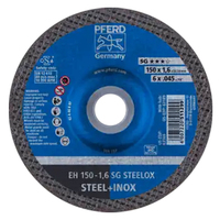 PFERD CUT-OFF WHEEL, 6? X .045 X 7/8, SG STEELOX, T27, ALUMINUM OXIDE