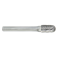 SC-42 CYLINDRICAL BALL NOSE SOLID CARBIDE MINIATURE BUR DOUBLE CUT COATED - CHAMPION