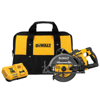 DEWALT FLEXVOLT 60V MAX* CIRCULAR SAW KIT, 7-1/4-INCH, WORM STYLE, 9.0AH BATTERY