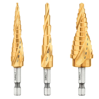 DEWALT IMPACT READY TITANIUM NITRIDE COATING STEP DRILL BIT SET (3 PC.)