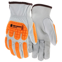 LEATHER DRIVERS CUT RESISTANT WORK GLOVES GRAIN GOATSKIN LEATHER WITH HYPERMAX™ LINER<p>LARGE</p>