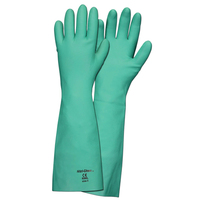 NITRI-CHEM™ UNLINED GREEN NITRILE GLOVES, 22 MIL, 18" LONG<p>LARGE</p>