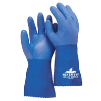 BLUE  COAT SERIES PVC COATED WORK GLOVES, TRIPLE DIPPED BLUE PVC, KNIT LINER <p>LARGE</p>