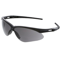 MEMPHIS +1.5 READER SAFETY GLASSES GRAY (BLACK RIM)