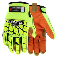 PREDATOR® IMPACT MECHANICS GLOVE, HI-VISIBILITY, KEVLAR CUT RESISTANT PALM LINER<p>LARGE</p>