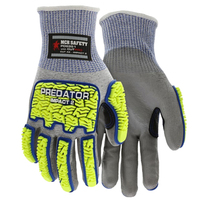 PREDATOR® MECHANICS WORK GLOVES HI-VIS CUT RESISTANT HYPERMAX SHELL<p>LARGE</p>