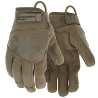 MCR SAFETY MECHANICS GLOVES TAN SYNTHETIC LEATHER PALM <p>SMALL</p>