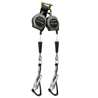 SAFEWAZE LATITUDE EDGE TIE-BACK 7' DUAL CABLE SRL W/ 20" TIE-BACK HOOKS CLASS 2