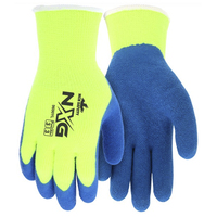 NXG 7 GAUGE INSULATED HI-VIS ACRYLIC SHELL LATEX PALM AND FINGERS<p>LARGE </p>