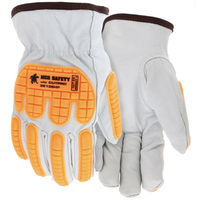 GOATSKIN LEATHER DRIVER WORK GLOVES  WITH HYPERMAX™ LINER, CUT RESISTANT A5  <p>LARGE</p>