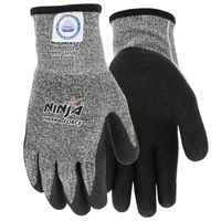 MCR NINJA® THERMA FORCE INSULATED CUT RESISTANT WORK GLOVES BI-POLYMER  PALM & FINGERTIPS<p>LARGE