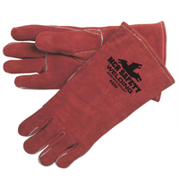 LEATHER WELDING WORK GLOVE WITH REINFORCED THUMB