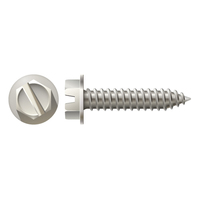 #6 X 1/2" HEX WASHER HEAD TAPPING SCREW 18-8 STAINLESS