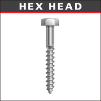 HEX HEAD LAG SCREWS