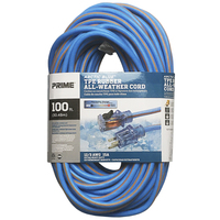 ALL WEATHER EXTENSION CORD 12/3 GAUGE (100FT) SJEOW ARCTIC BLUE WITH LIGHTED/LOCKING END